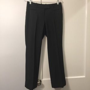 Pinstripe, lined & straight leg pants - Petite
